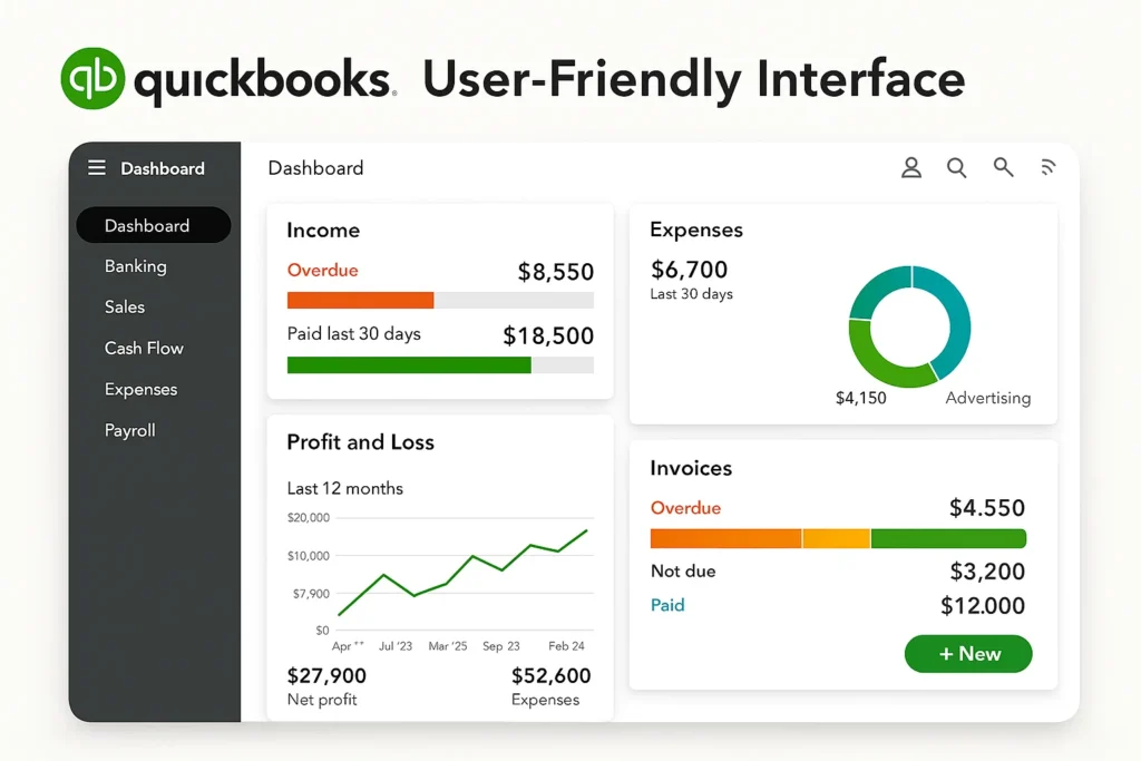QuickBooks Online User-Friendly Interface