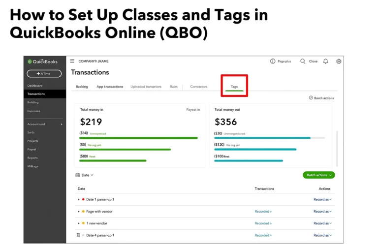 How to Set Up Classes and Tags in QuickBooks Online (QBO)